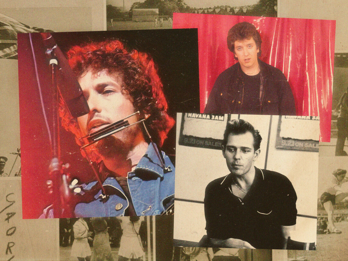 Bob Dylan records with members of the Sex Pistols and Clash, 1987