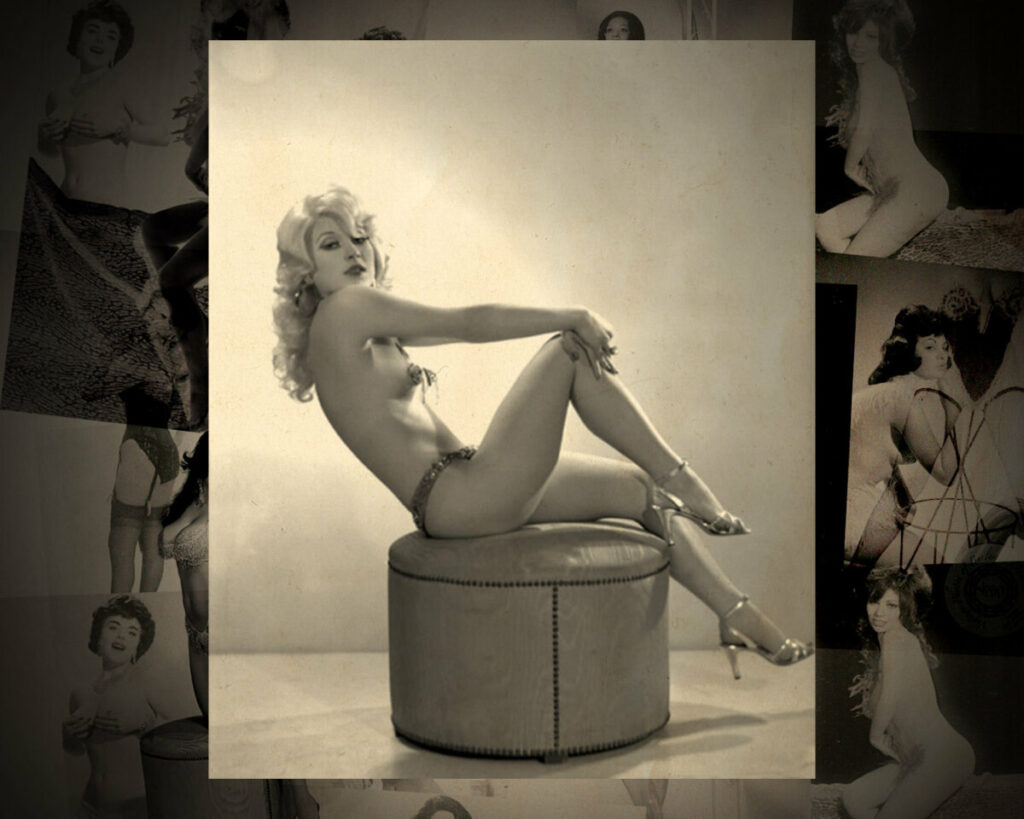 Vintage burlesque dancers and stripper portraits from the 1960s