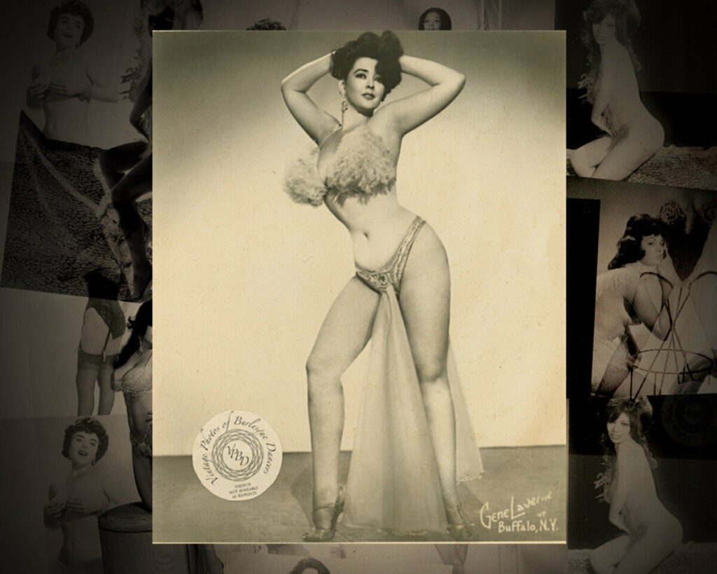 Vintage burlesque dancers and stripper portraits from the 1960s