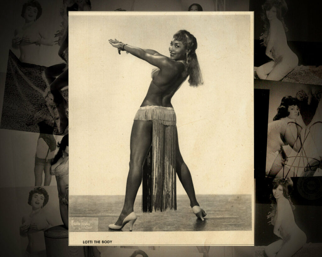 Vintage burlesque dancers and stripper portraits from the 1960s