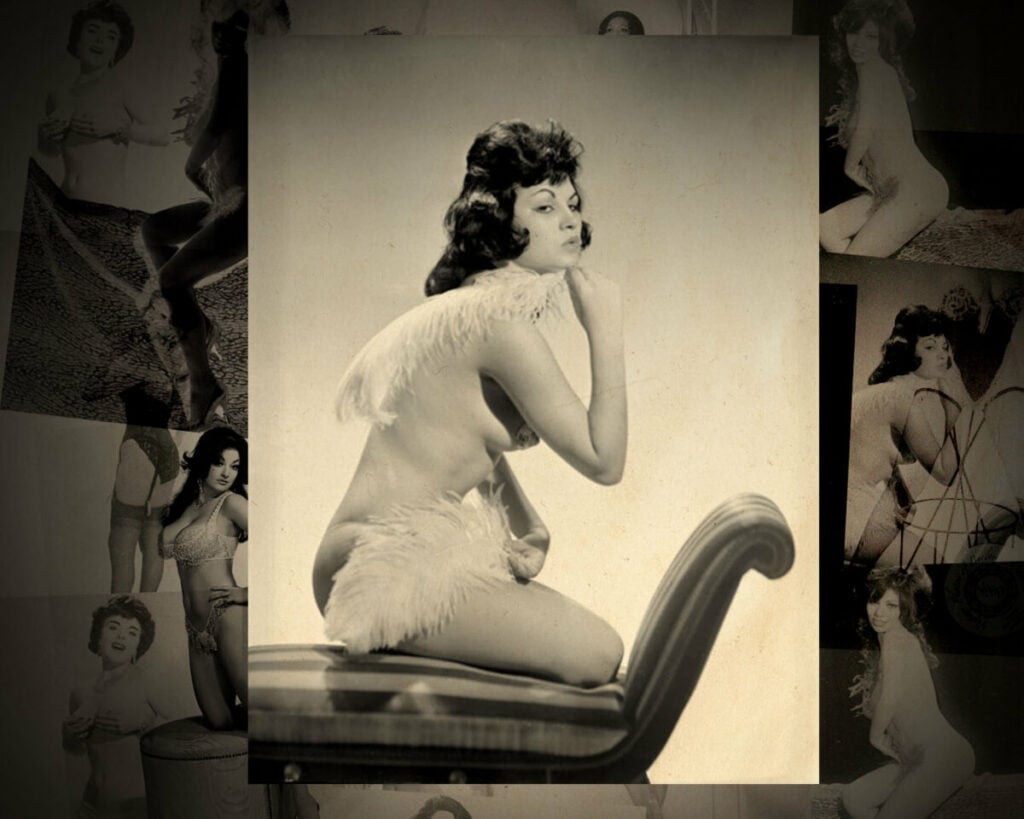 Vintage burlesque dancers and stripper portraits from the 1960s