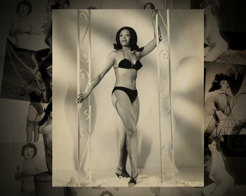 Vintage burlesque dancers and stripper portraits from the 1960s