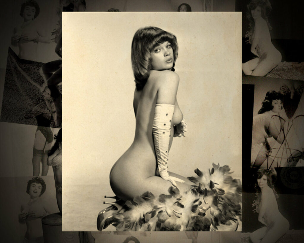 Vintage burlesque dancers and stripper portraits from the 1960s