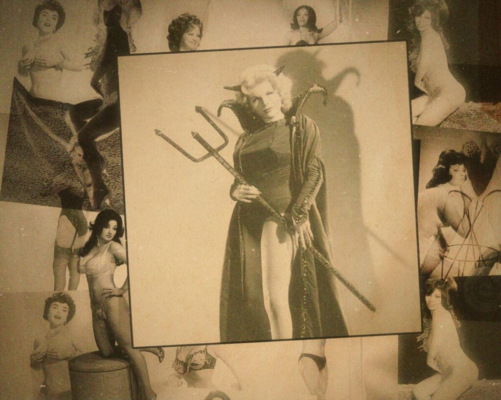 Vintage burlesque dancers and stripper portraits from the 1960s