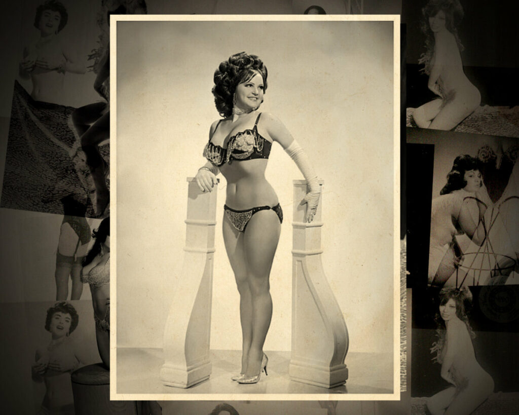 Vintage burlesque dancers and stripper portraits from the 1960s