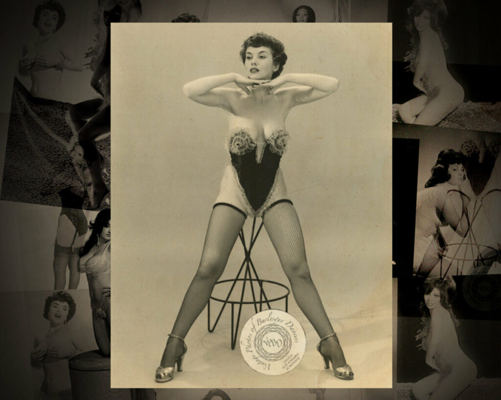 Vintage burlesque dancers and stripper portraits from the 1960s