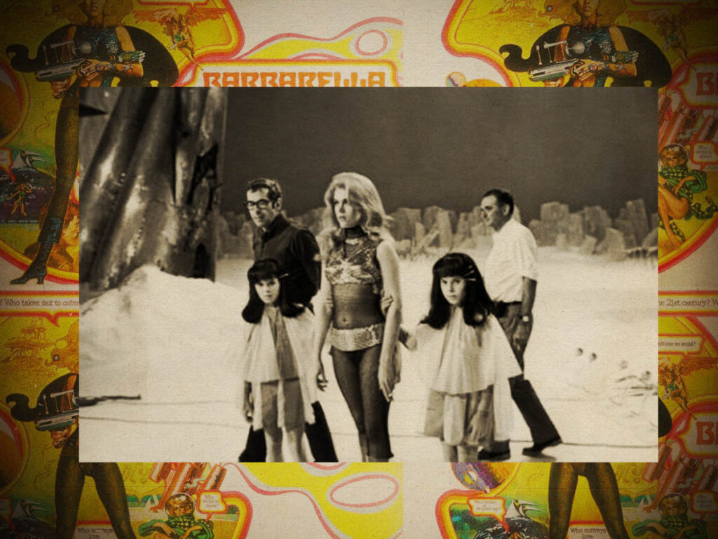 Uncredited little girls, Jane Fonda and Roger Vadim