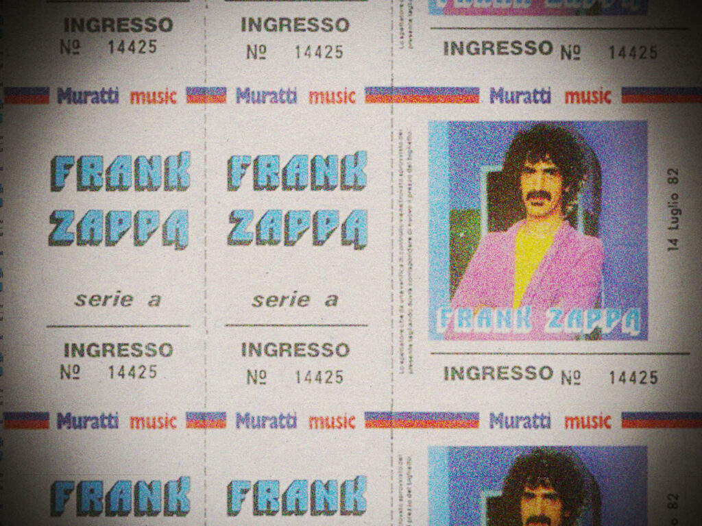 Ticket for July 14th, 1982 at Stadio Comunale La Favorita, Palermo, Sicily.