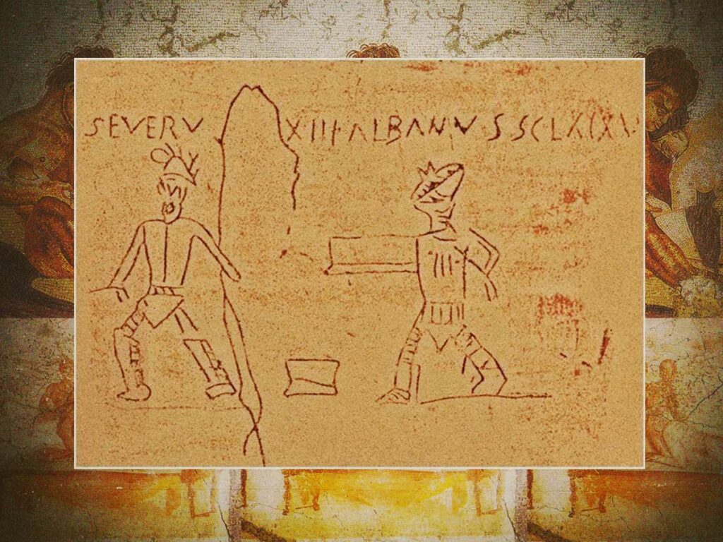 Lewd graffiti from ancient Pompeii