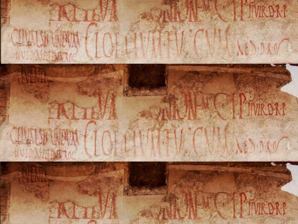 Graffiti in Pompeii saying ‘Vote for my candidate! He’s honorable…’ and stuff.
