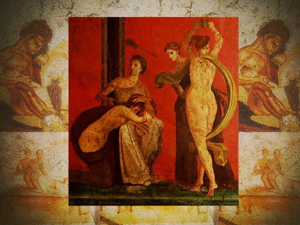 Lewd graffiti from ancient Pompeii