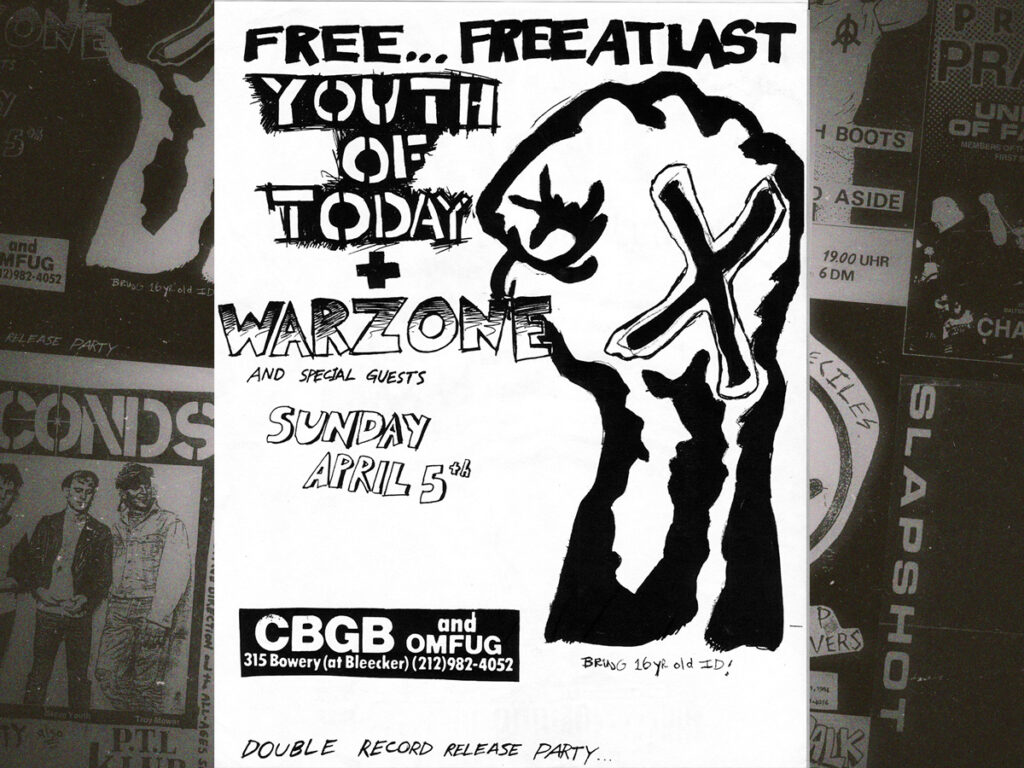 An amazing collection of classic straight edge fliers