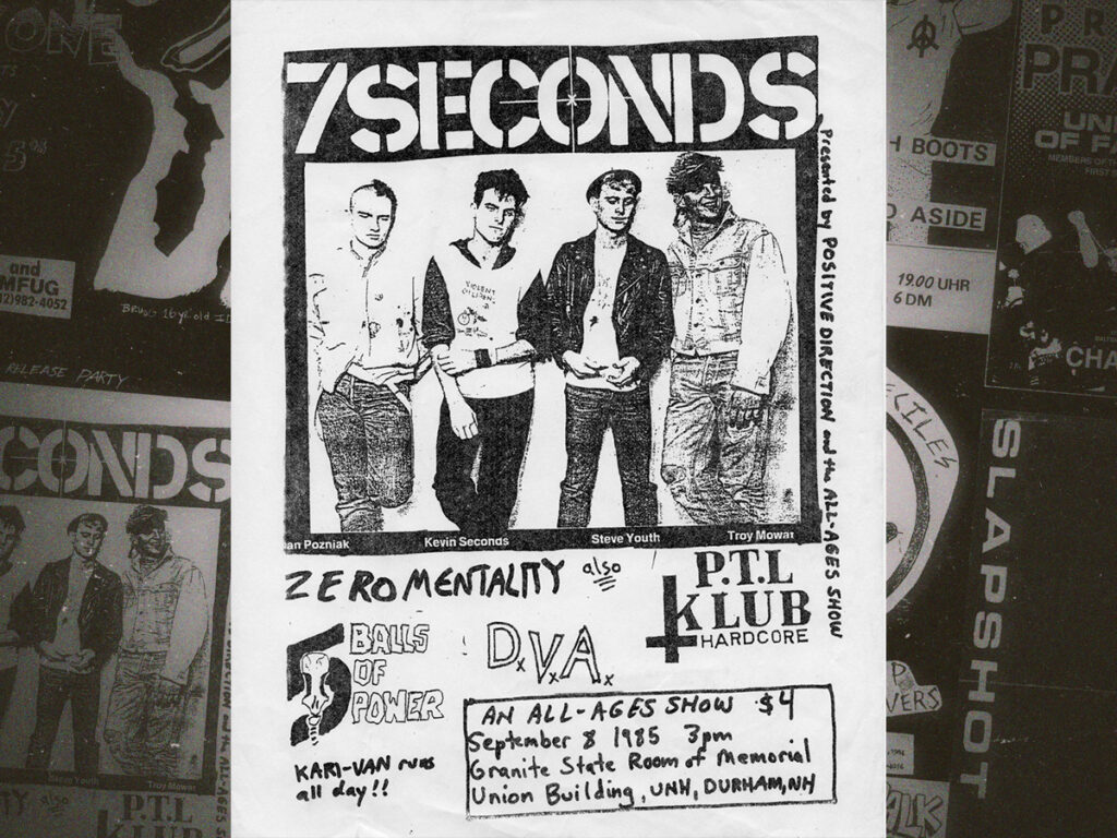 An amazing collection of classic straight edge fliers