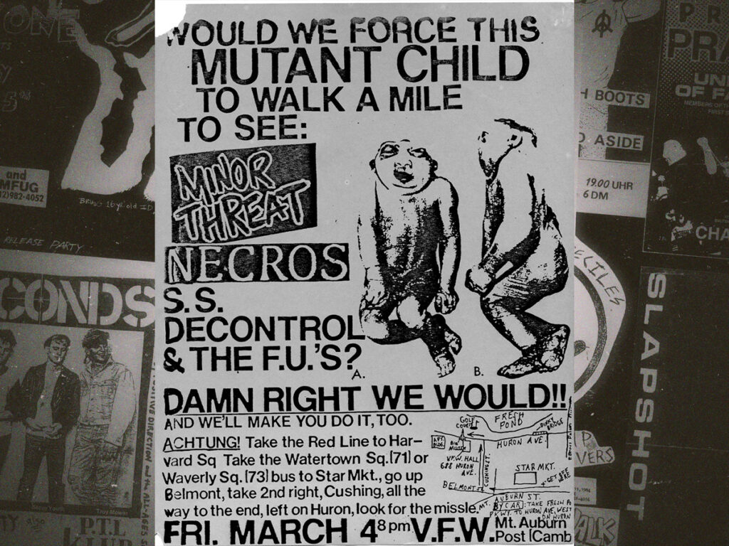An amazing collection of classic straight edge fliers