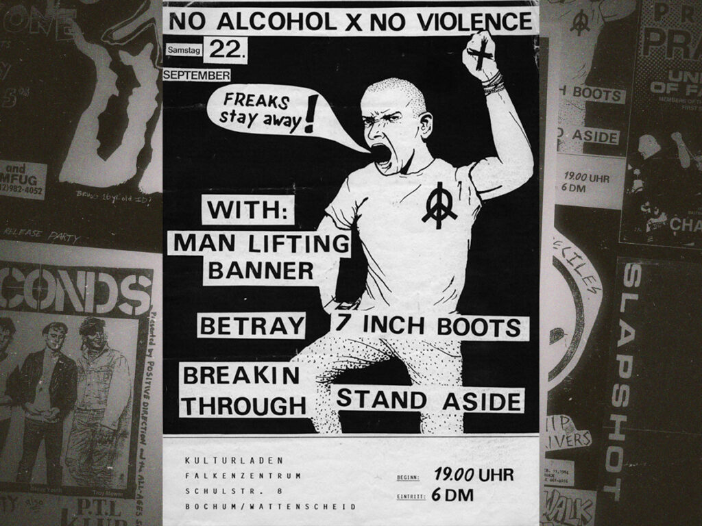 An amazing collection of classic straight edge fliers