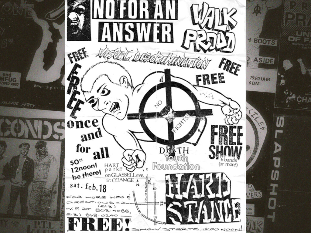 An amazing collection of classic straight edge fliers