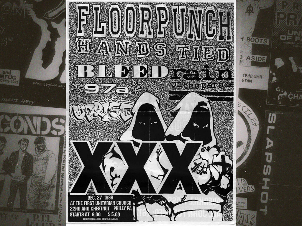 An amazing collection of classic straight edge fliers