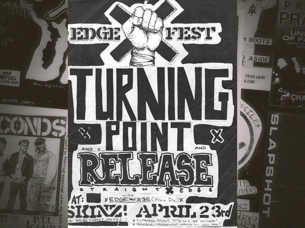 An amazing collection of classic straight edge fliers