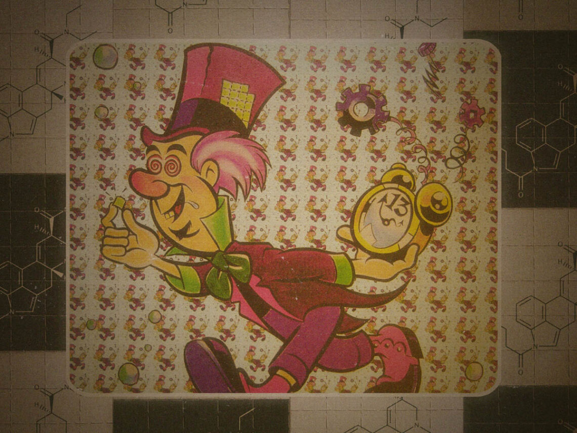 High art- why do LSD sheets have designs on them?