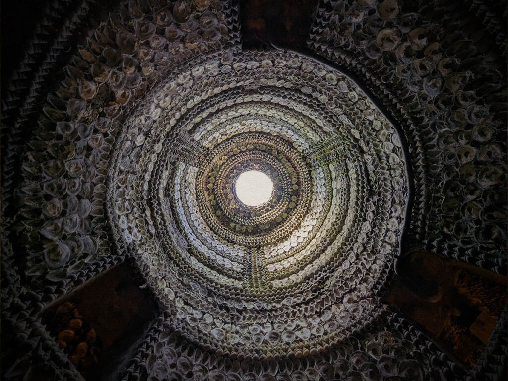 The dome inside the Shell Grotto - taken in March, 2023.