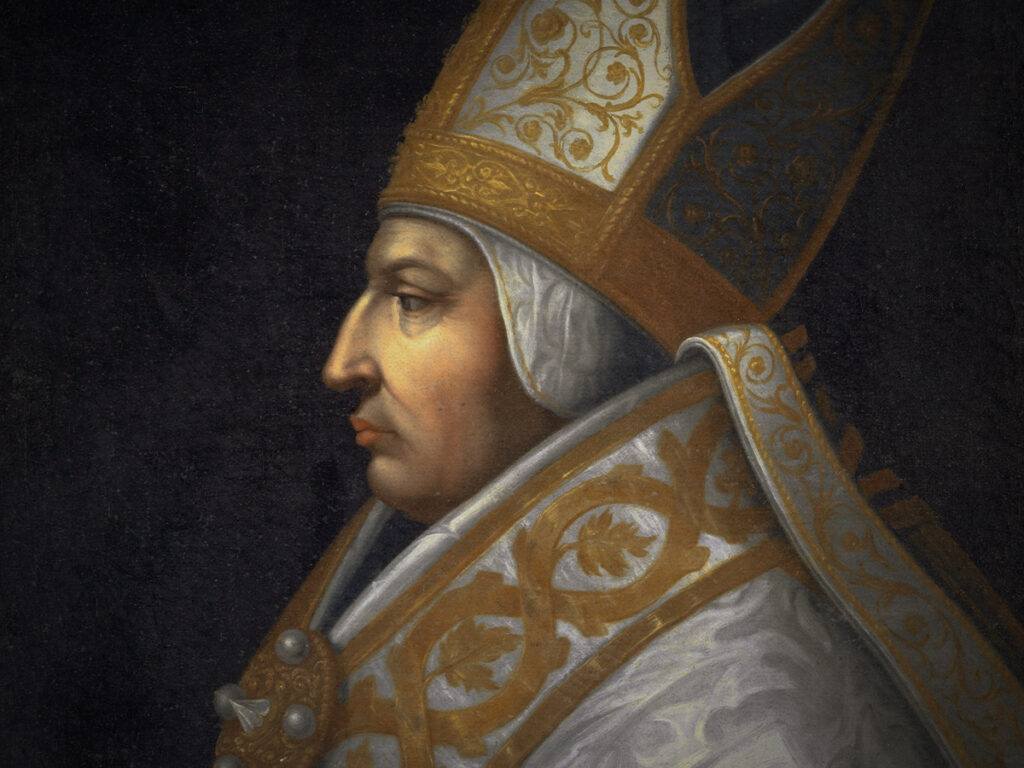 Portrait of Pope Pius II (Enea Silvio Piccolomini) by Cristofano dell'Altissimo.