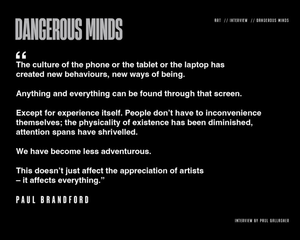 ‘From Extreme Positions’- An exclusive interview with artist Paul Brandford