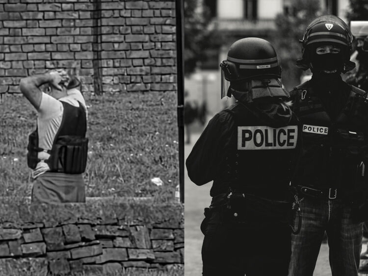 Armed police have mistakenly surrounded a man in Salford after believing he was a suicide bomber