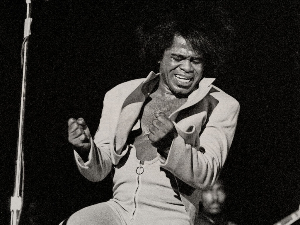 James Brown performing in Hamburg in 1973.
