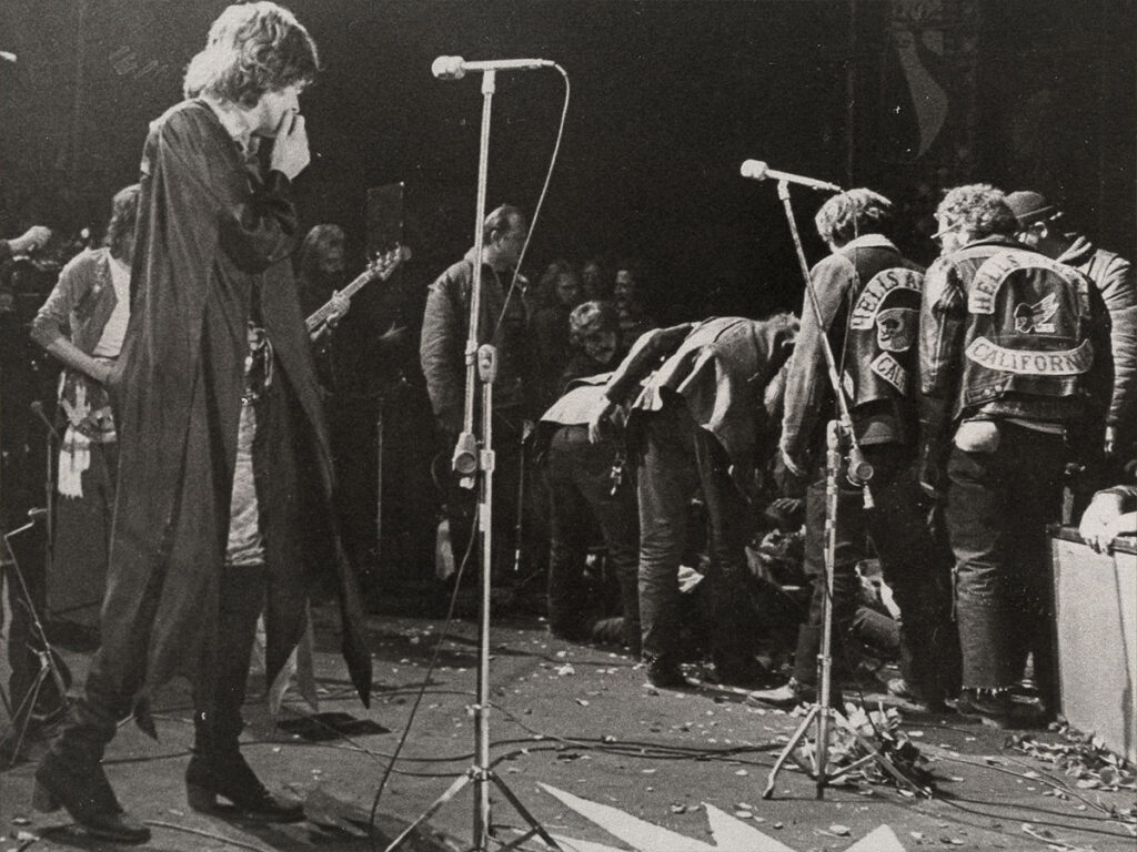 Mick Jagger, on stage at the Altamont Rock Festival on Dec. 6, 1969.