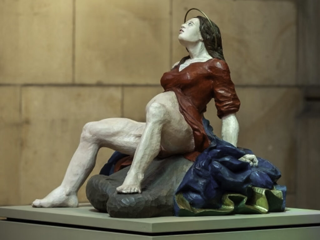The controversial statue of the Virgin Mary giving birth