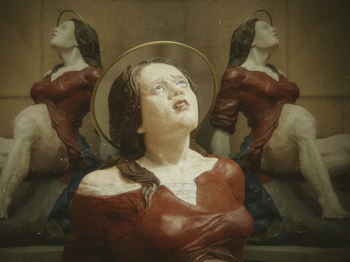 The controversial statue of the Virgin Mary giving birth