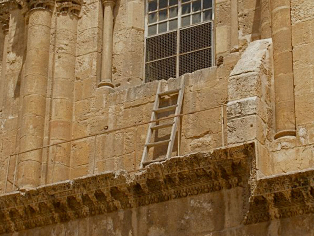 The ladder that can only be moved if six religions agree to it