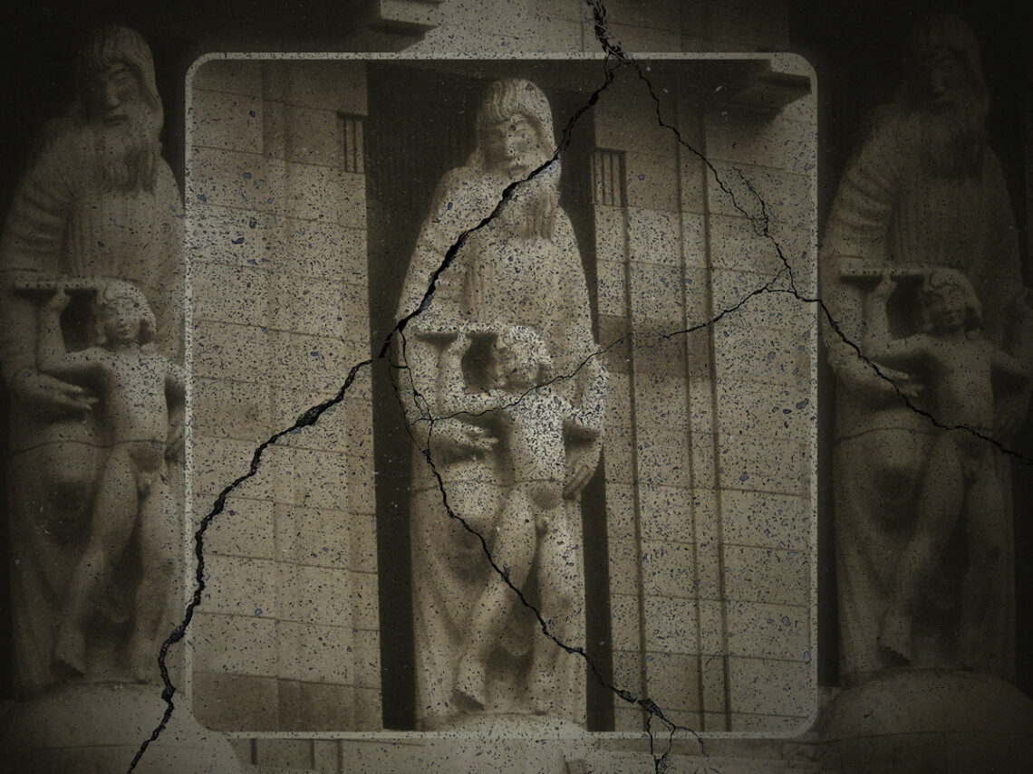 The shocking reason a statue outside the BBC was attacked with a hammer