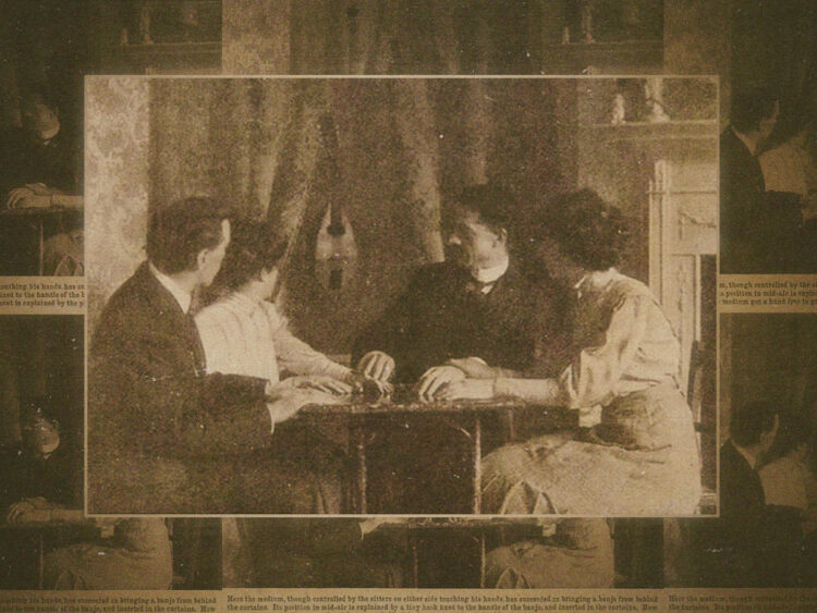 The spiritual medium exposed mid-seance in 1882