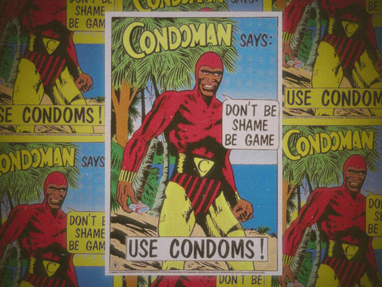 Condoman- the superhero created to promote condom use