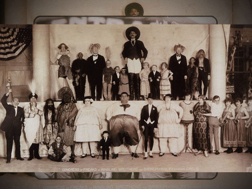 Ringling Brothers “Congress of Freaks” lineup in 1924.