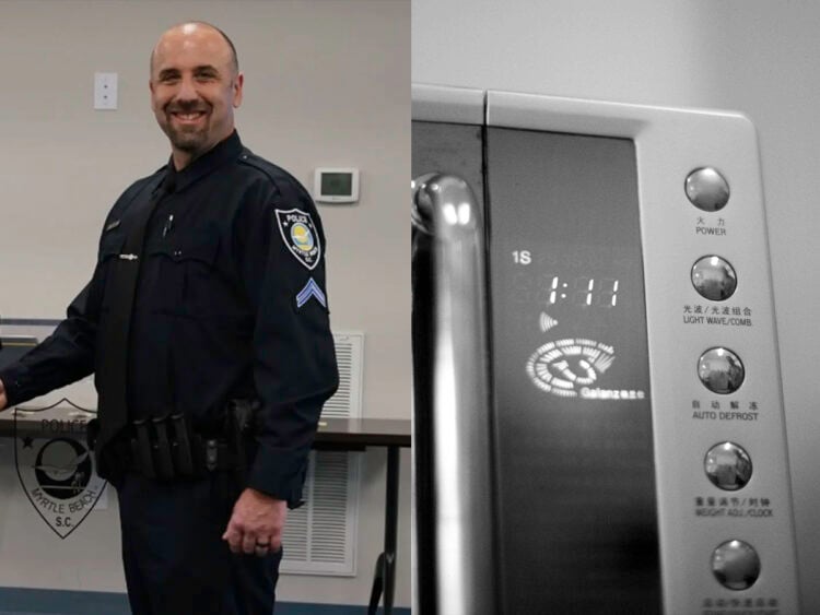 Police officer arrested after threatening colleague with gun for microwaving fish