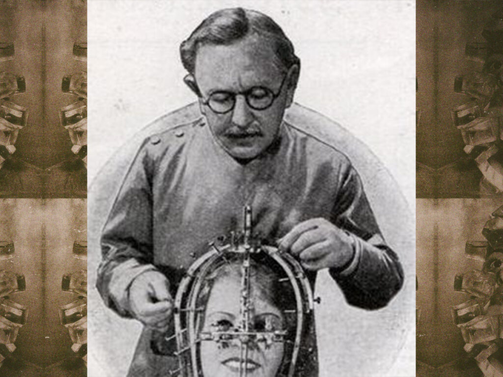 Maksymilian Faktorowicz appears in the original Max Factor advert in 1935.