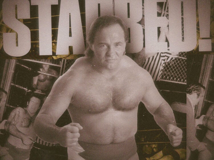 The wrestler stabbed in the bum by a crazed fan