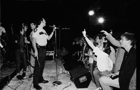 Cop on stage