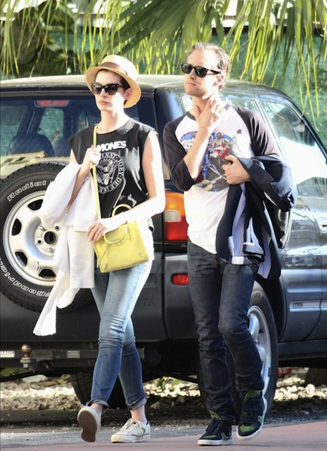 Anne Hathaway and Adam Shulman