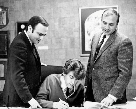 James signs