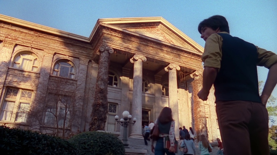 David outside of school