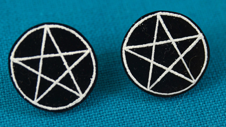 Pentagram earrings