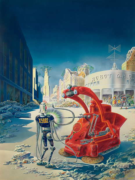 Science Fiction Plus Magazine Cover, December, 1953 Frank R. Paul