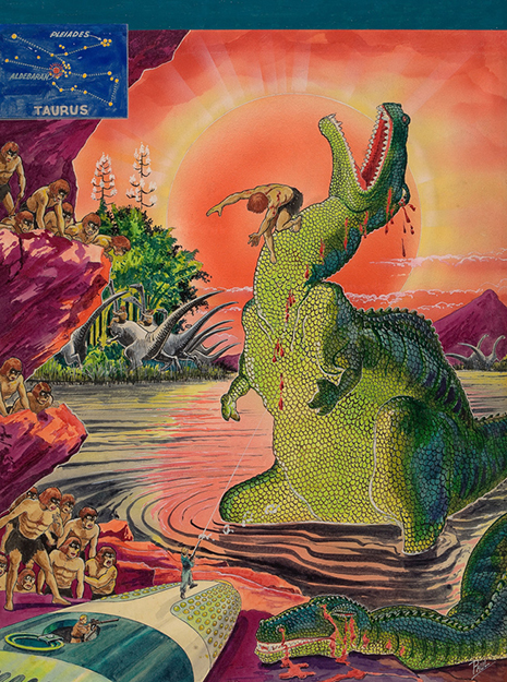 Stories of the Stars - Aldebaran, 
Fantastic Adventures Back Cover, December, 1945 Frank R. Paul