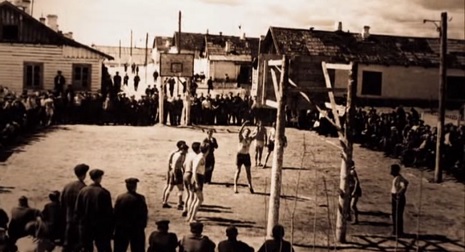Siberian gulag basketball court