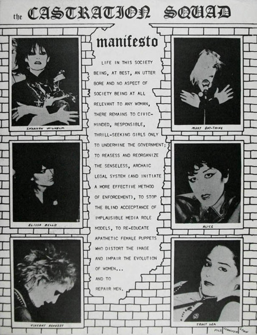 Castration Squad Manifesto