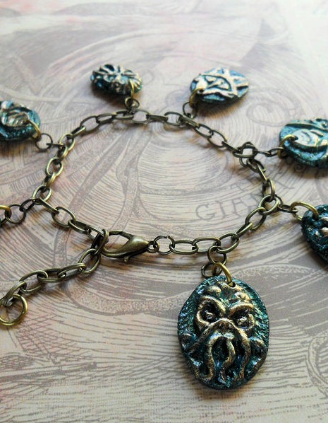 Cthulhu charm bracelet