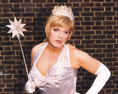 Eddie Izzard wearing a tiara